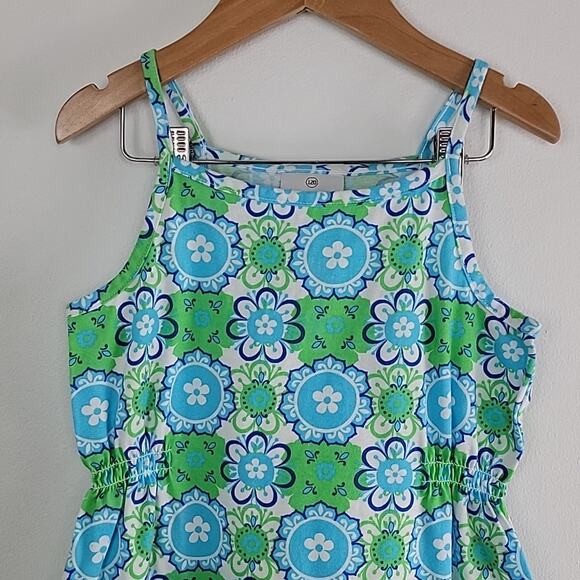 Hanna Andersson Girl's Summer Bundle Green Blue Dress Shirt Tank Size 6-7 - Picture 4 of 16